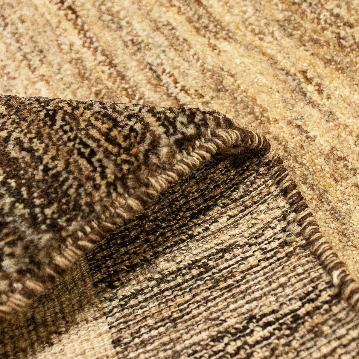 Tapis Gabbeh - Indus - 99 x 64 cm - marron clair