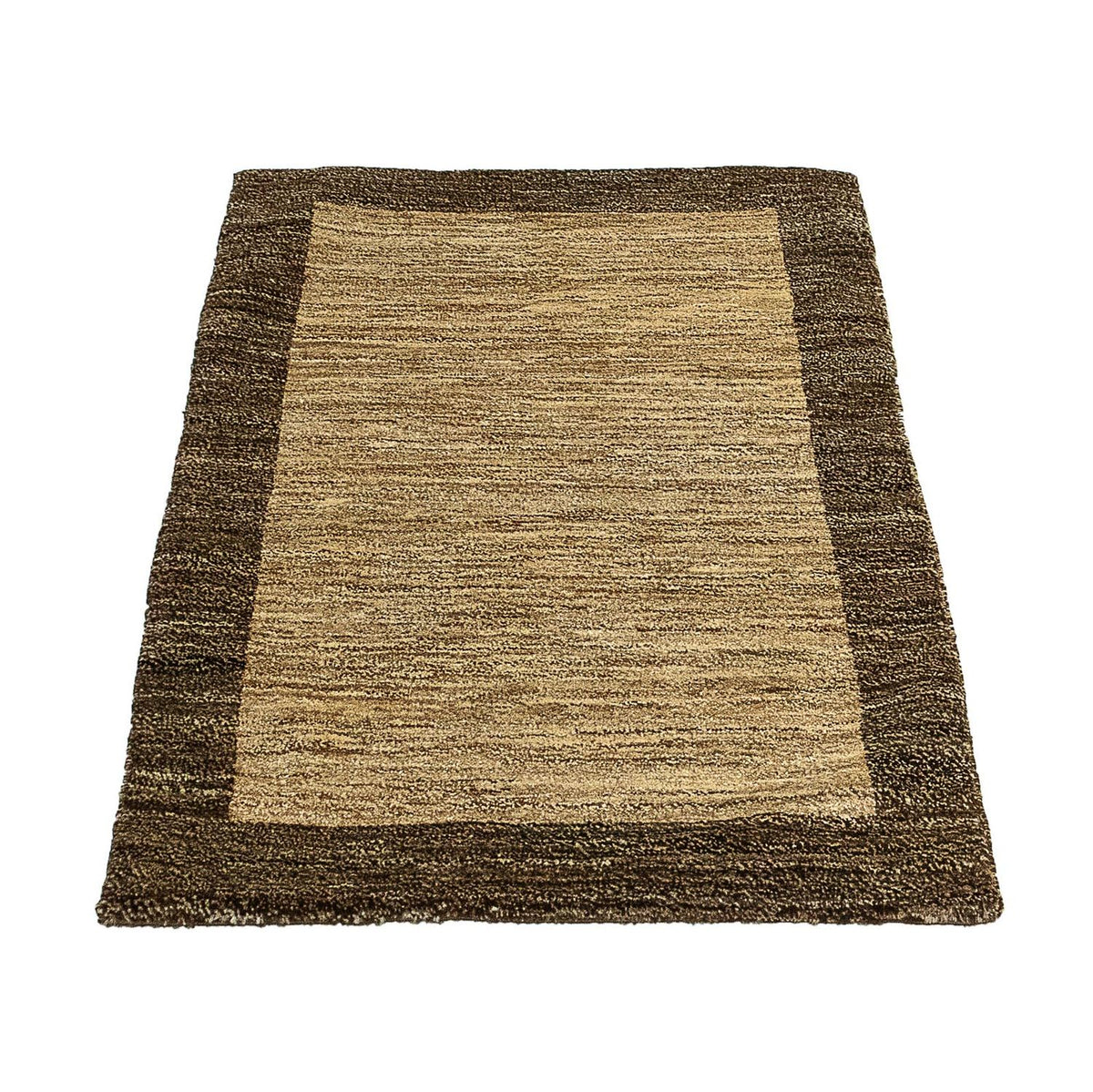 Tapis Gabbeh - Indus - 99 x 64 cm - marron clair