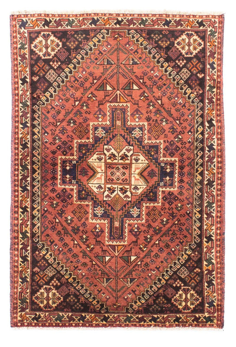 Tapis persan - Nomadic - 161 x 108 cm - rouge clair