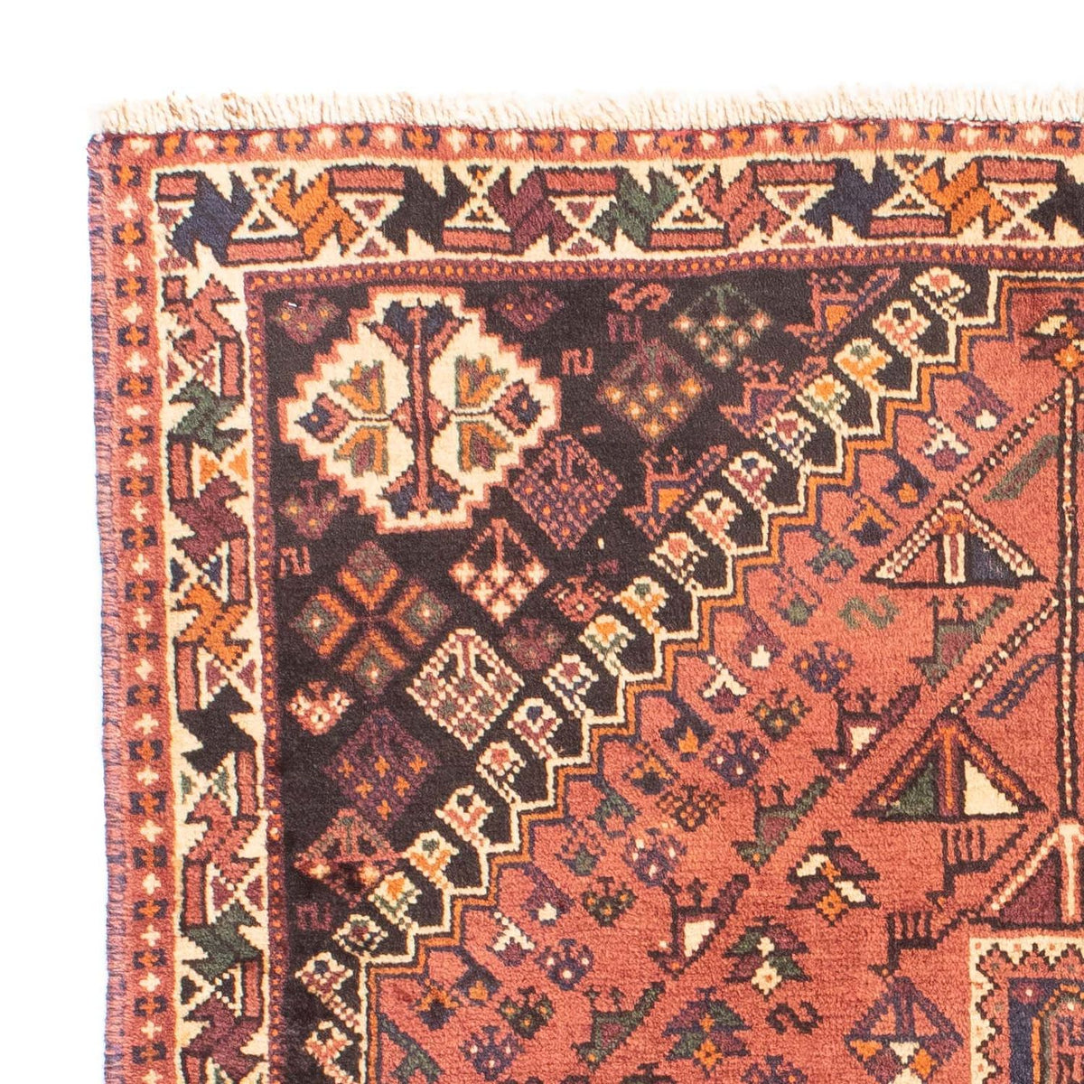 Tapis persan - Nomadic - 161 x 108 cm - rouge clair