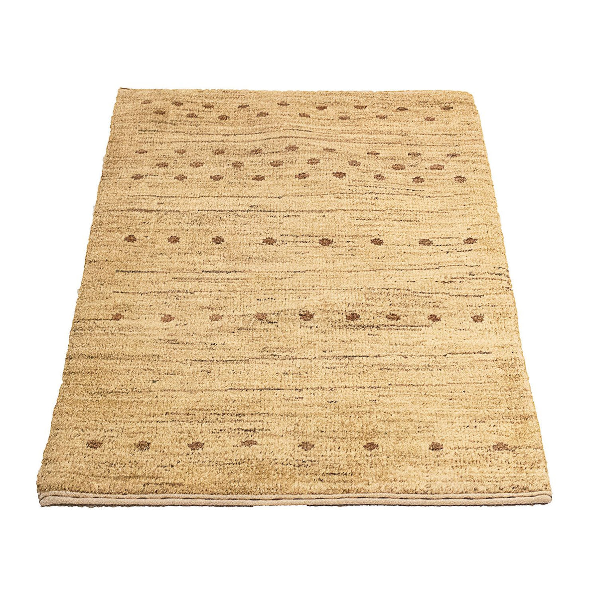 Tapis Gabbeh - Indus - 101 x 62 cm - marron clair