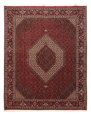 Tapis persan - Bidjar - 253 x 202 cm - rouge foncé
