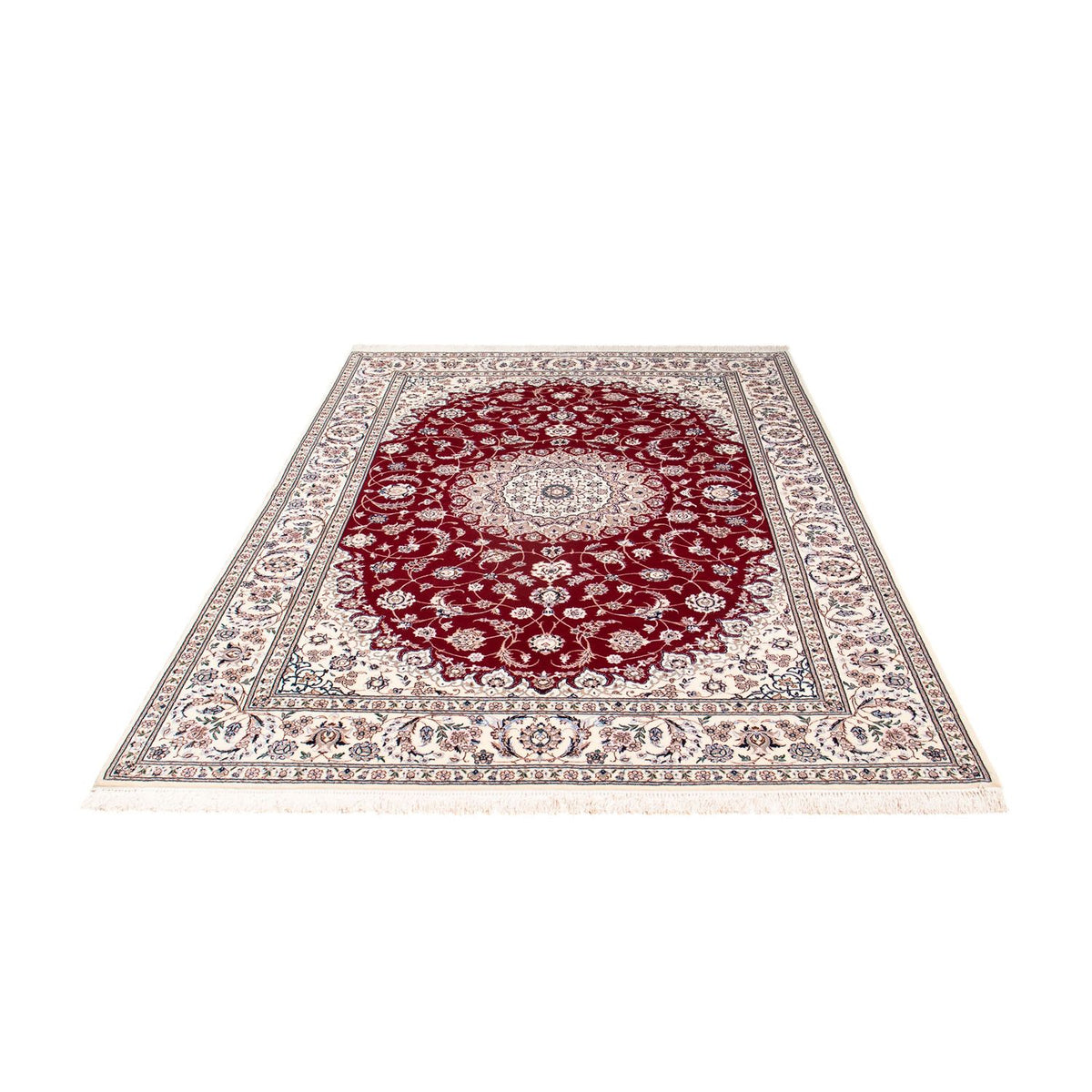 Tapis persan - Nain - Premium - 227 x 153 cm - rouge foncé