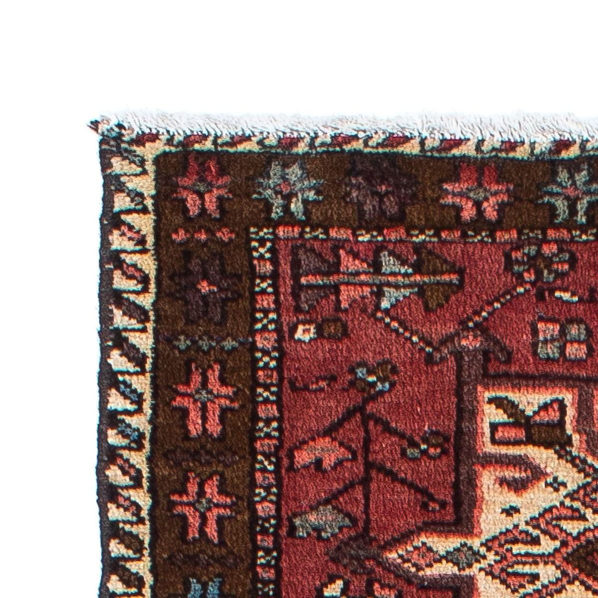 Tapis de couloir Tapis persan - Nomadic - 304 x 85 cm - rouge foncé