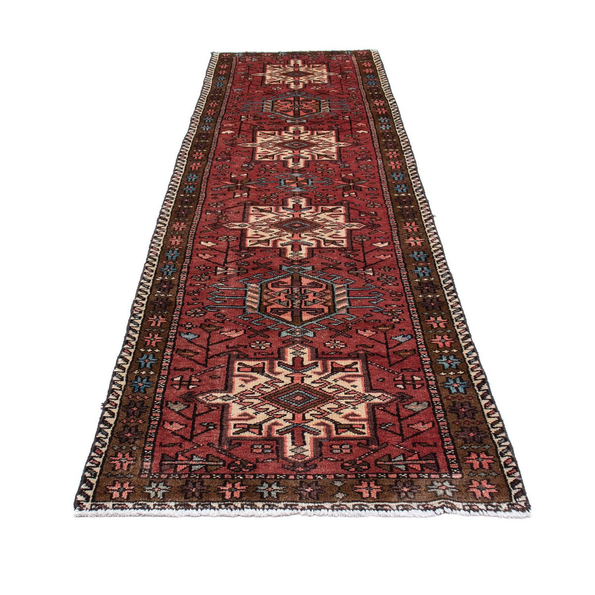 Tapis de couloir Tapis persan - Nomadic - 304 x 85 cm - rouge foncé