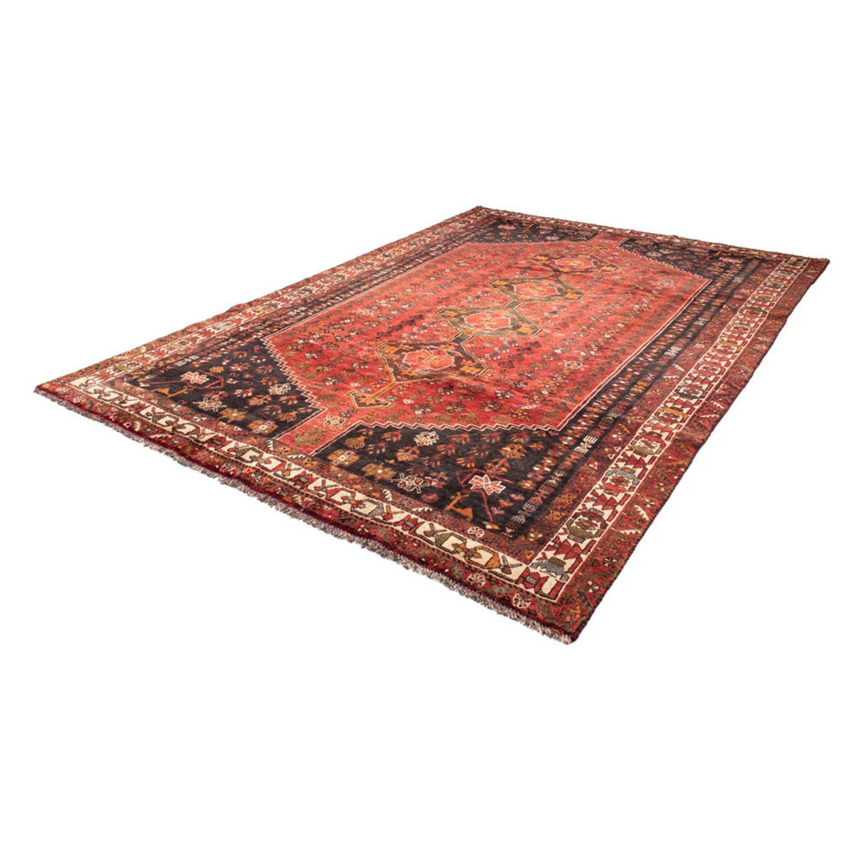 Tapis persan - Nomadic - 310 x 225 cm - rouge foncé