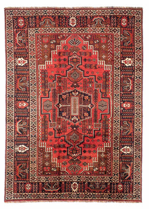 Tapis persan - Nomadic - 288 x 210 cm - rouge clair