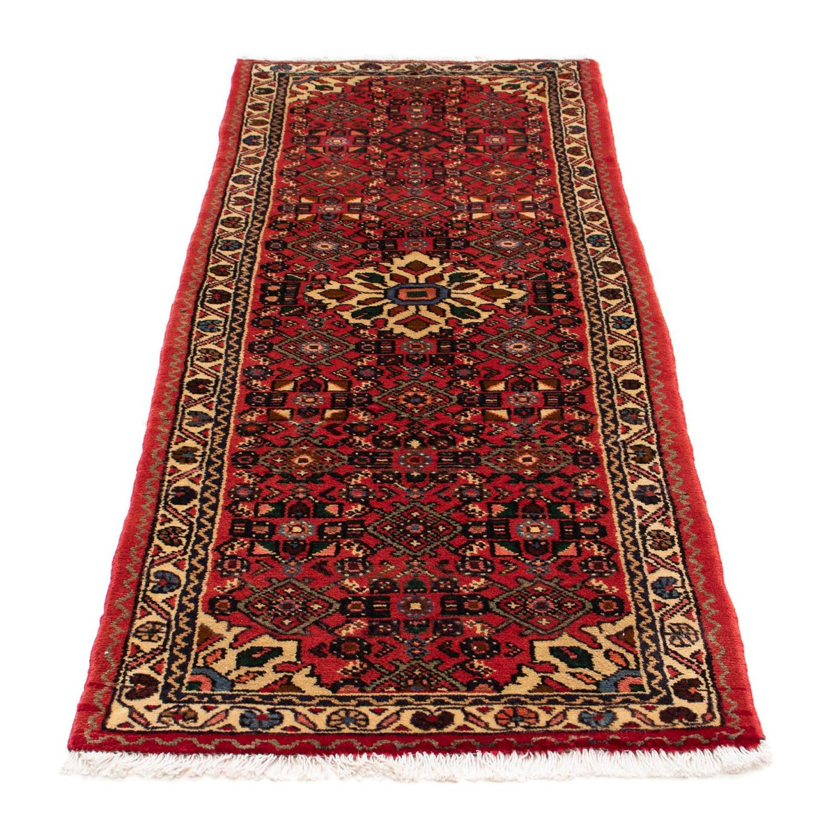 Tapis de couloir Tapis persan - Nomadic - 198 x 70 cm - rouge foncé