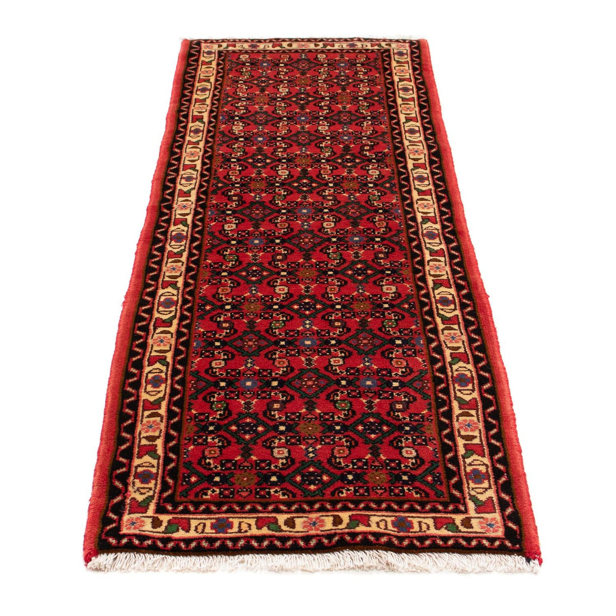 Tapis de couloir Tapis persan - Nomadic - 200 x 66 cm - rouge foncé