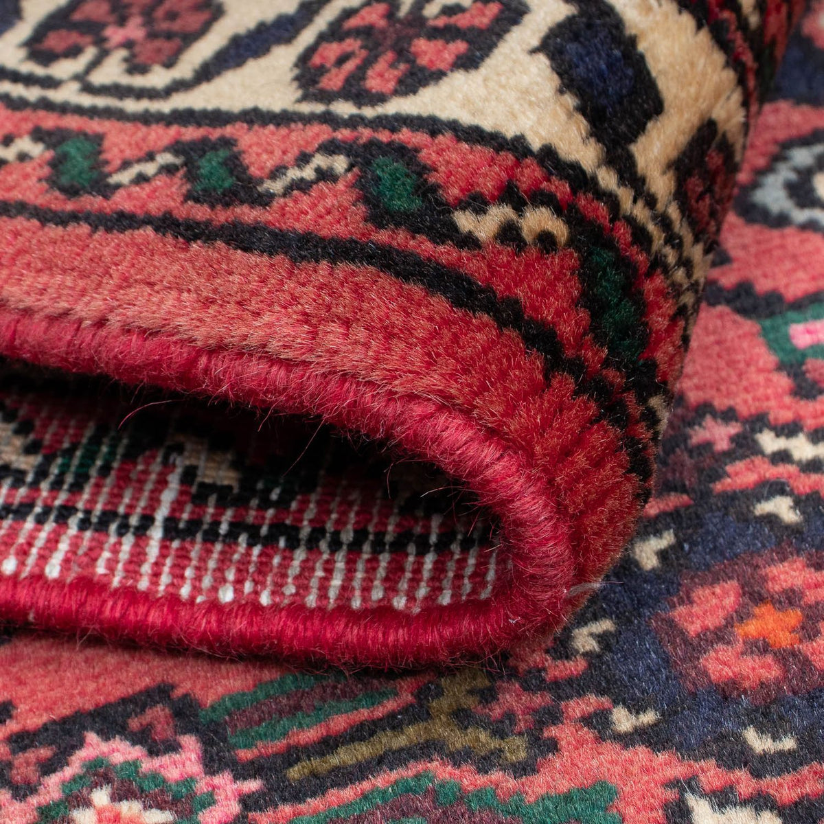 Tapis de couloir Tapis persan - Nomadic - 200 x 75 cm - rouge foncé