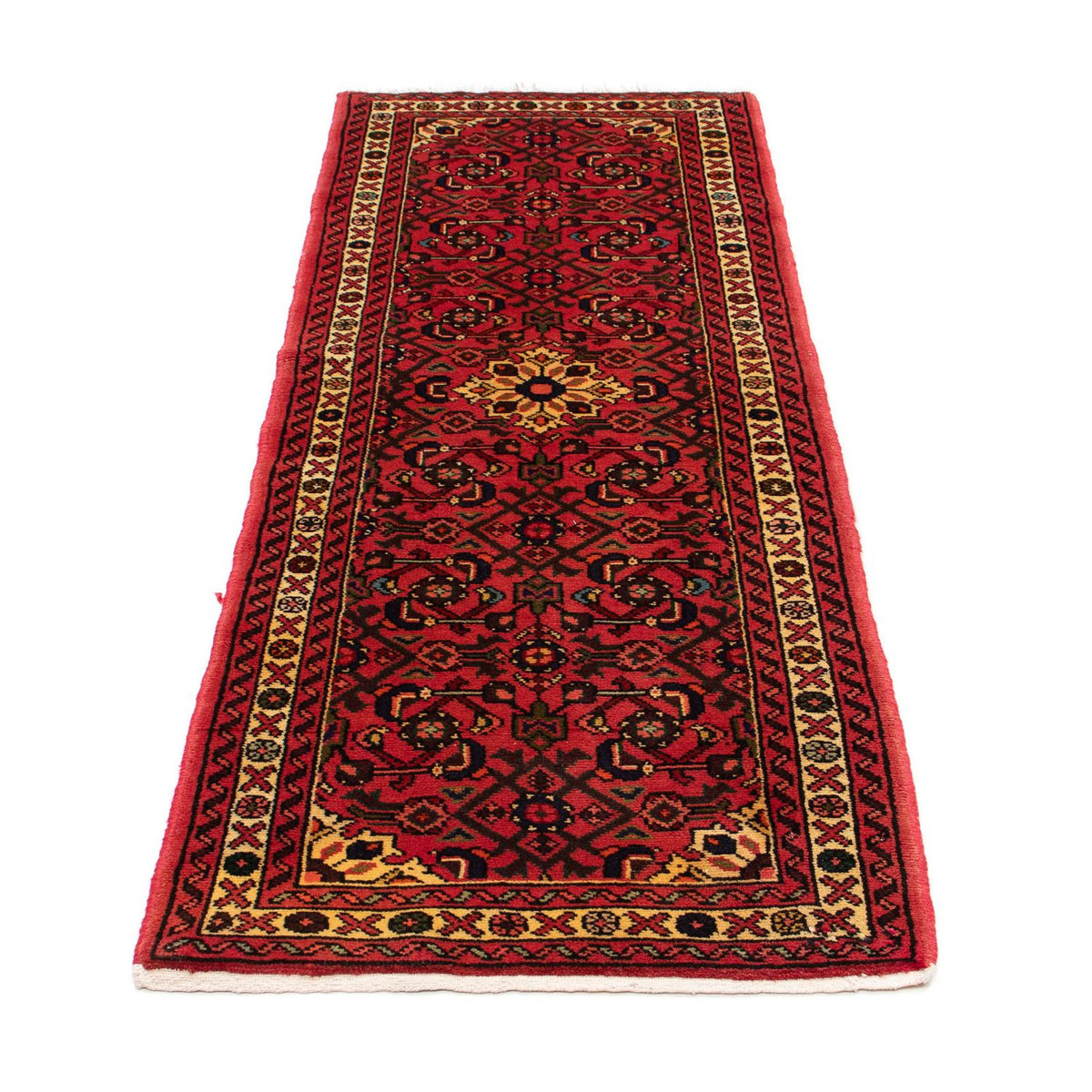 Tapis de couloir Tapis persan - Nomadic - 203 x 68 cm - rouge foncé