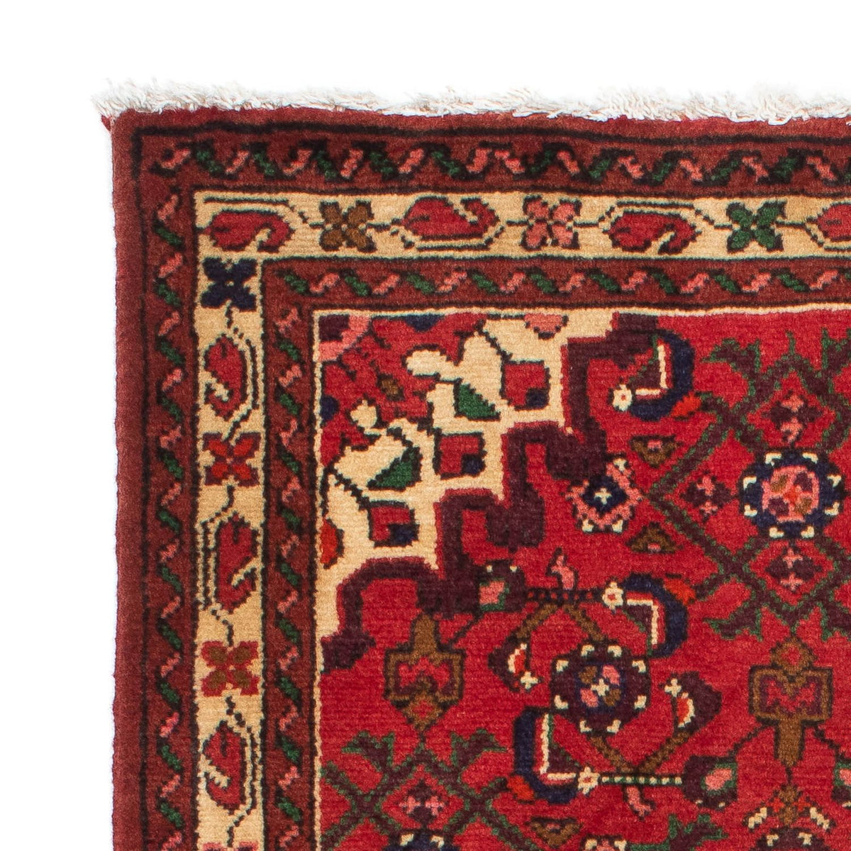 Tapis de couloir Tapis persan - Nomadic - 200 x 80 cm - rouge foncé