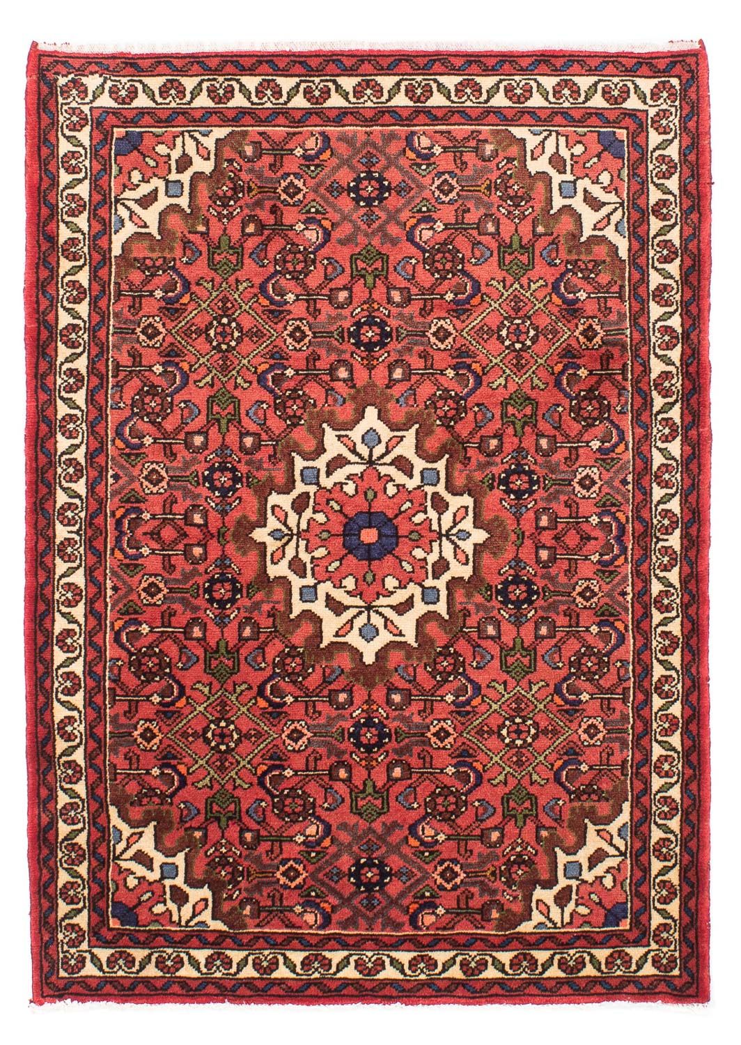 Tapis persan - Nomadic - 147 x 100 cm - rouge foncé