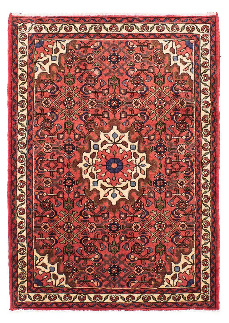 Tapis persan - Nomadic - 147 x 100 cm - rouge foncé