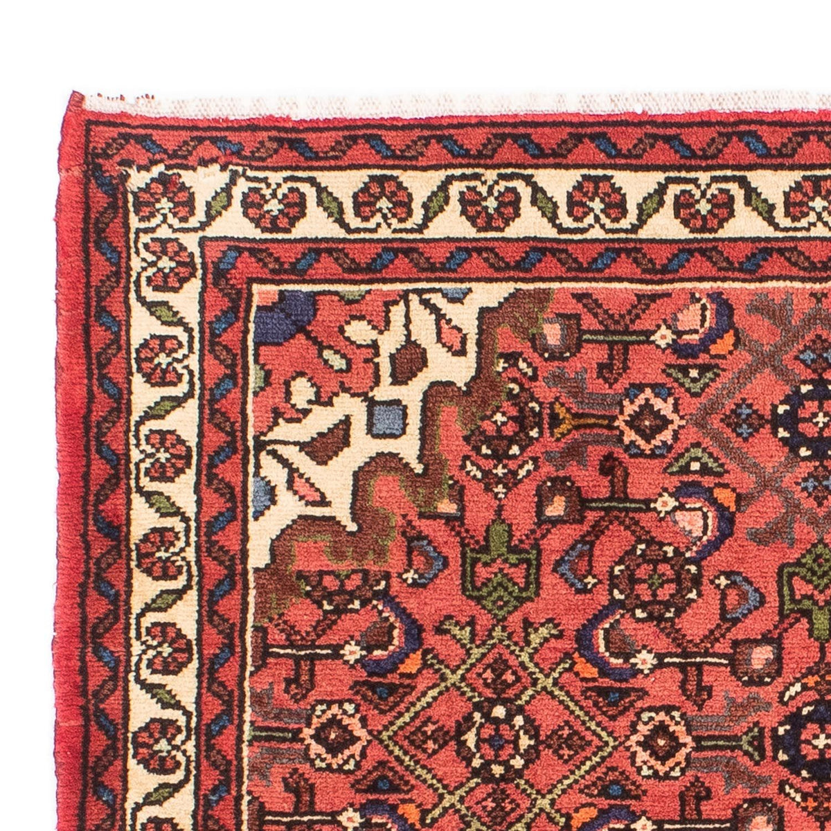 Tapis persan - Nomadic - 147 x 100 cm - rouge foncé