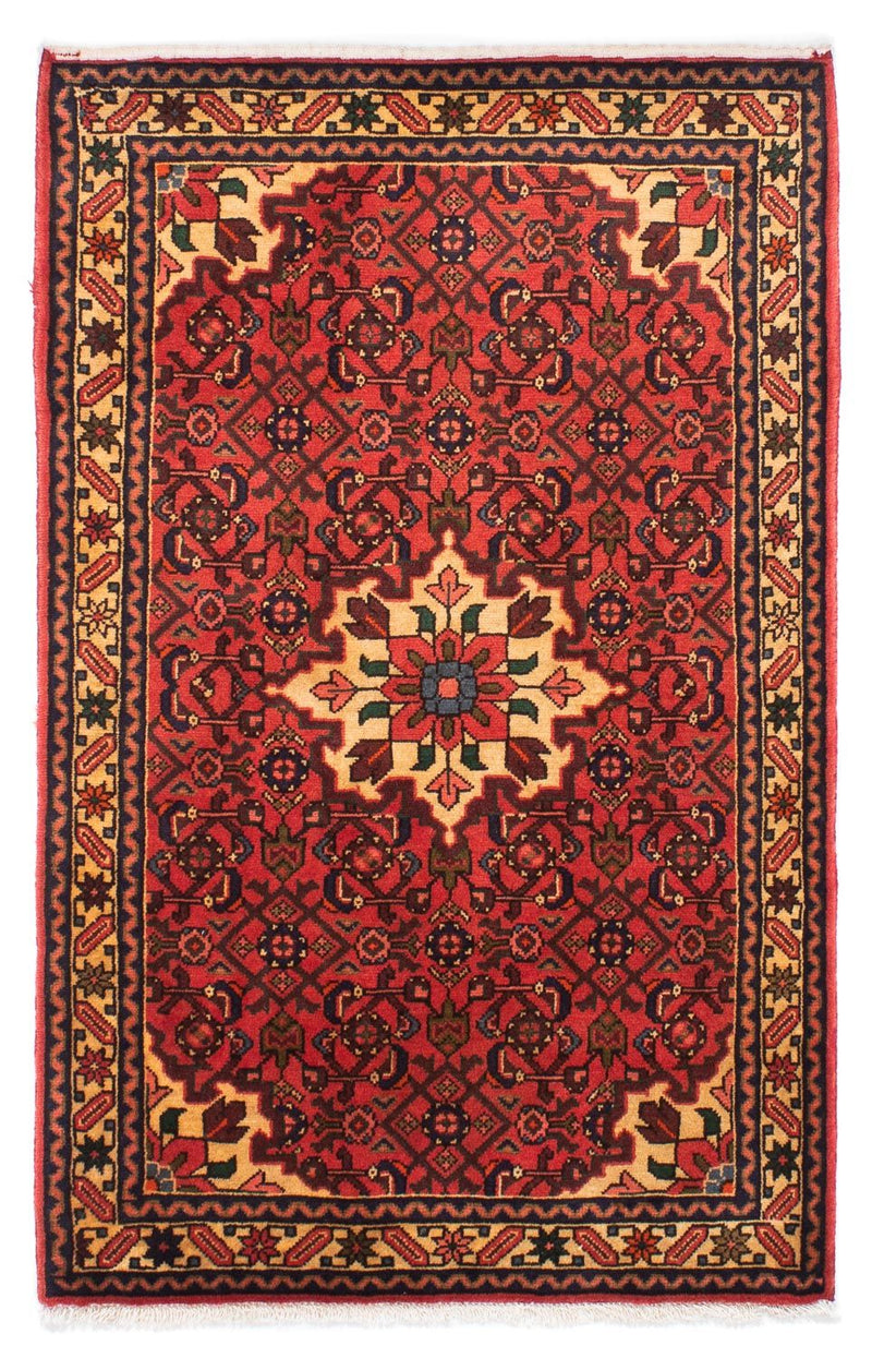 Tapis persan - Nomadic - 156 x 106 cm - rouge foncé