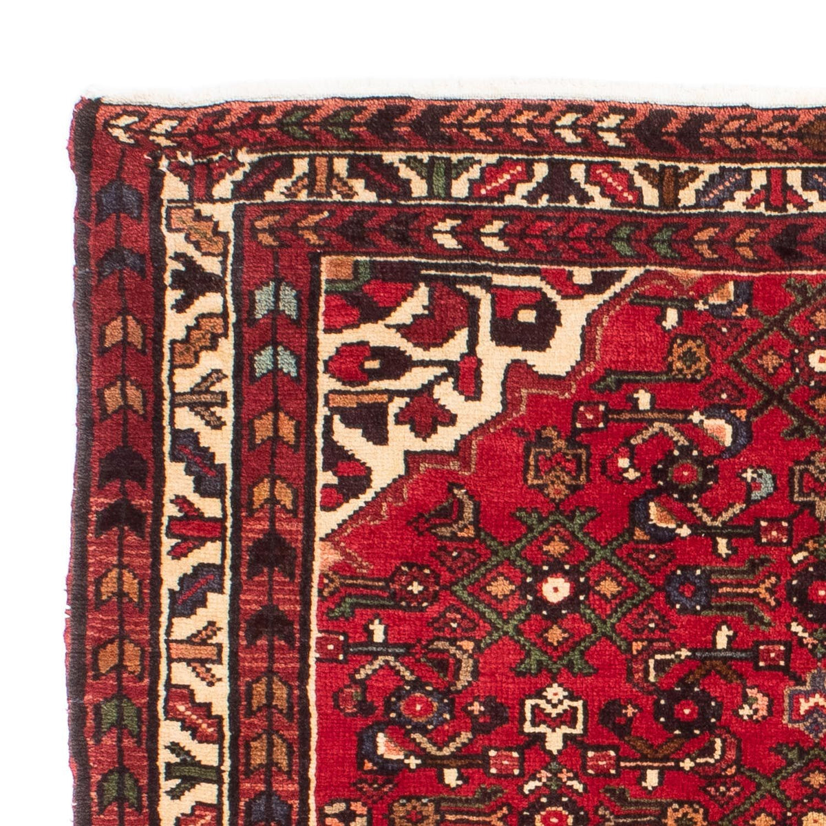 Tapis persan - Nomadic - 160 x 115 cm - rouge foncé