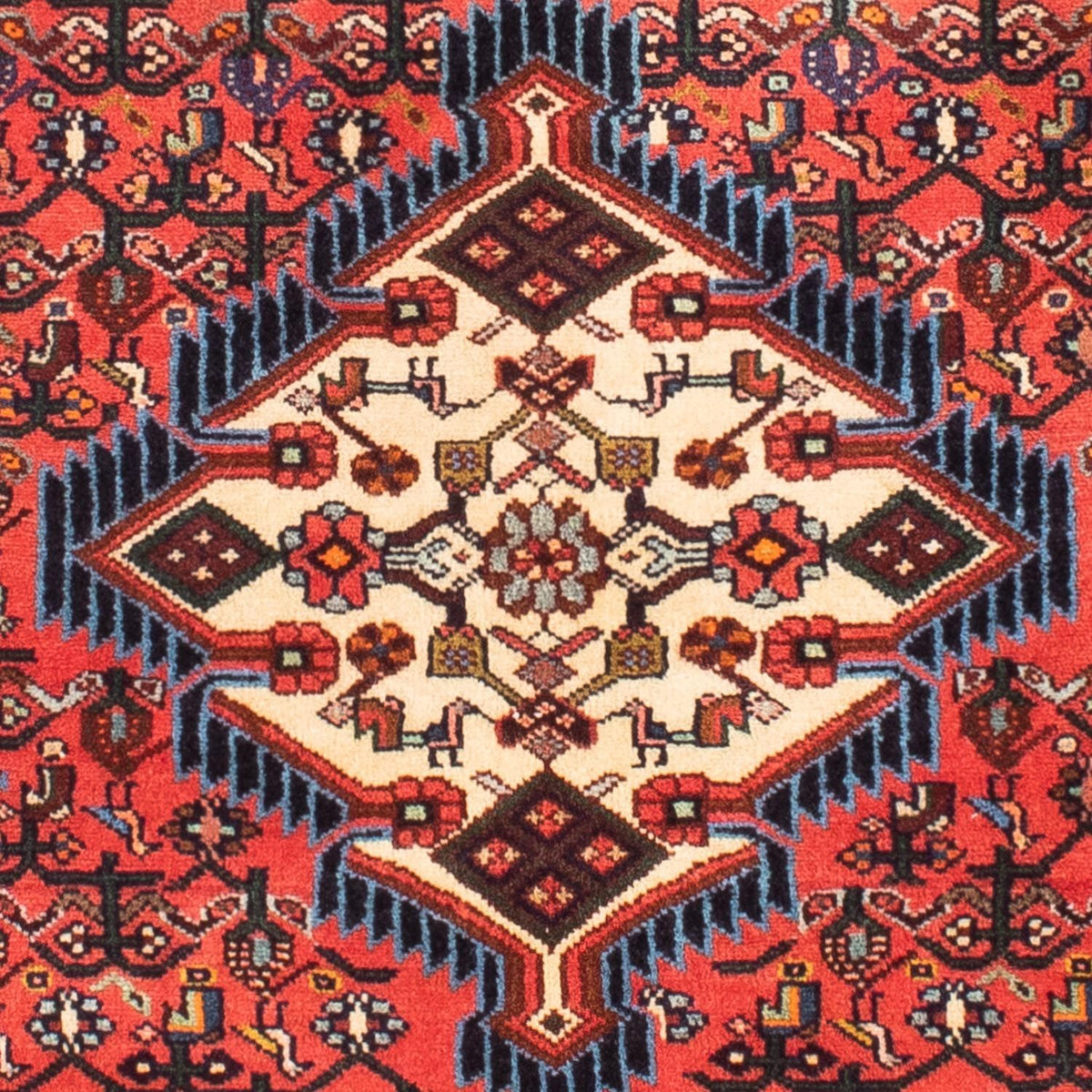 Tapis persan - Nomadic - 160 x 105 cm - rouge foncé