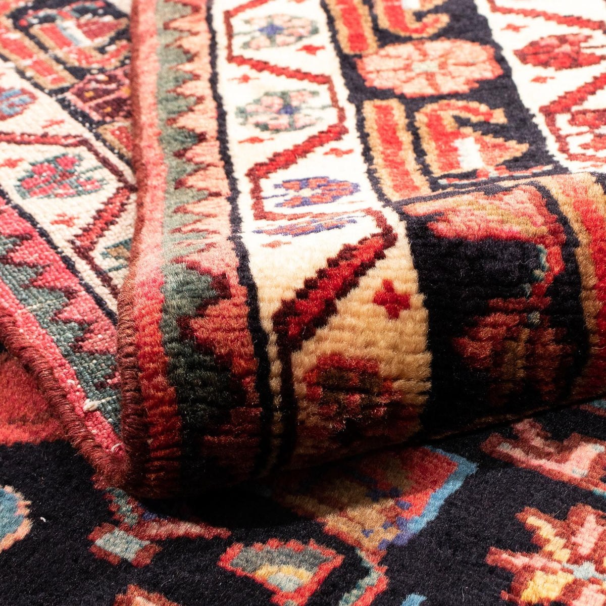 Tapis persan - Nomadic - 200 x 115 cm - bleu foncé