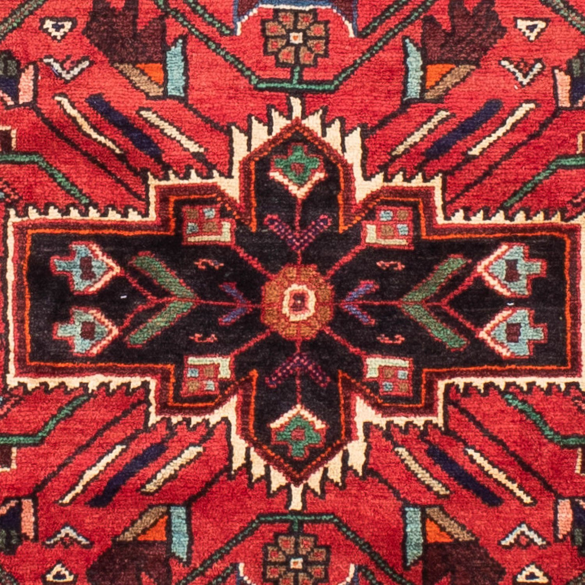 Tapis persan - Nomadic - 212 x 130 cm - rouge foncé