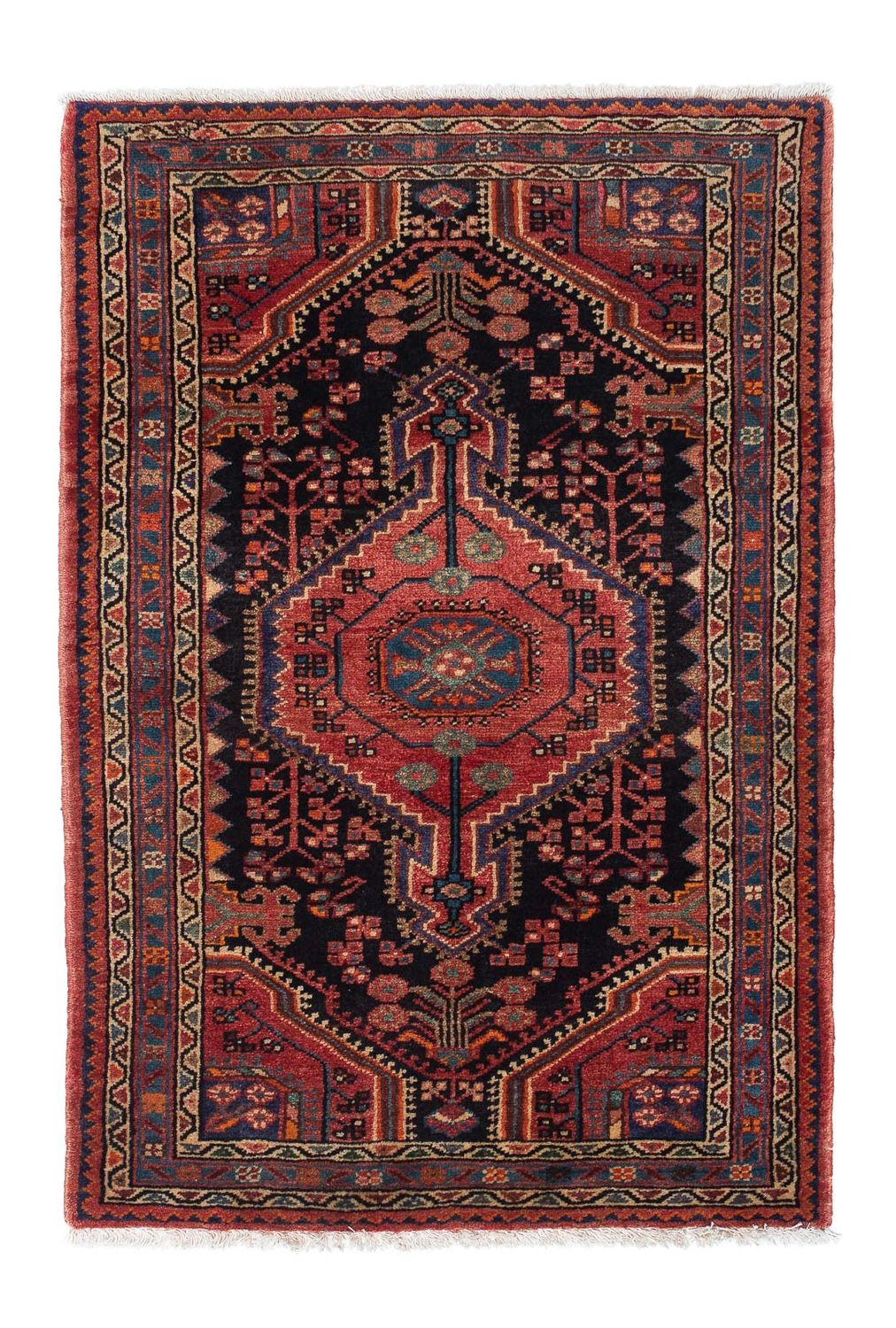 Tapis persan - Nomadic - 130 x 88 cm - bleu foncé