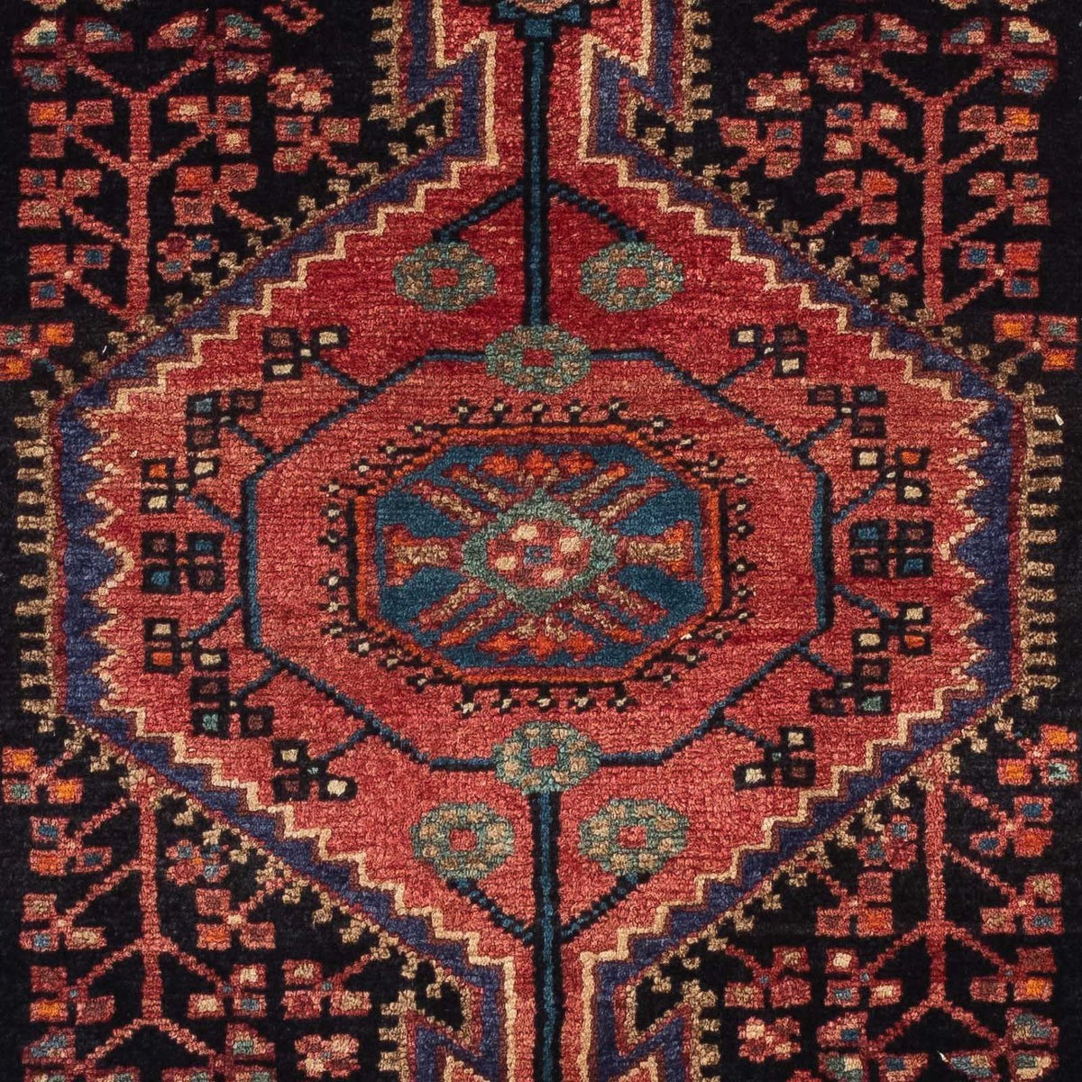 Tapis persan - Nomadic - 130 x 88 cm - bleu foncé