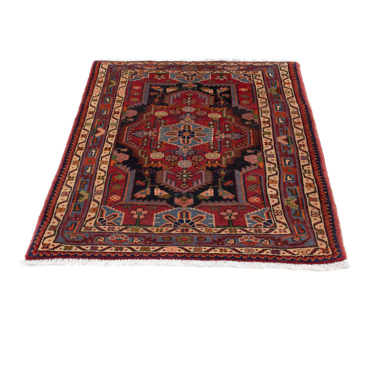 Tapis persan - Nomadic - 126 x 88 cm - rouge clair