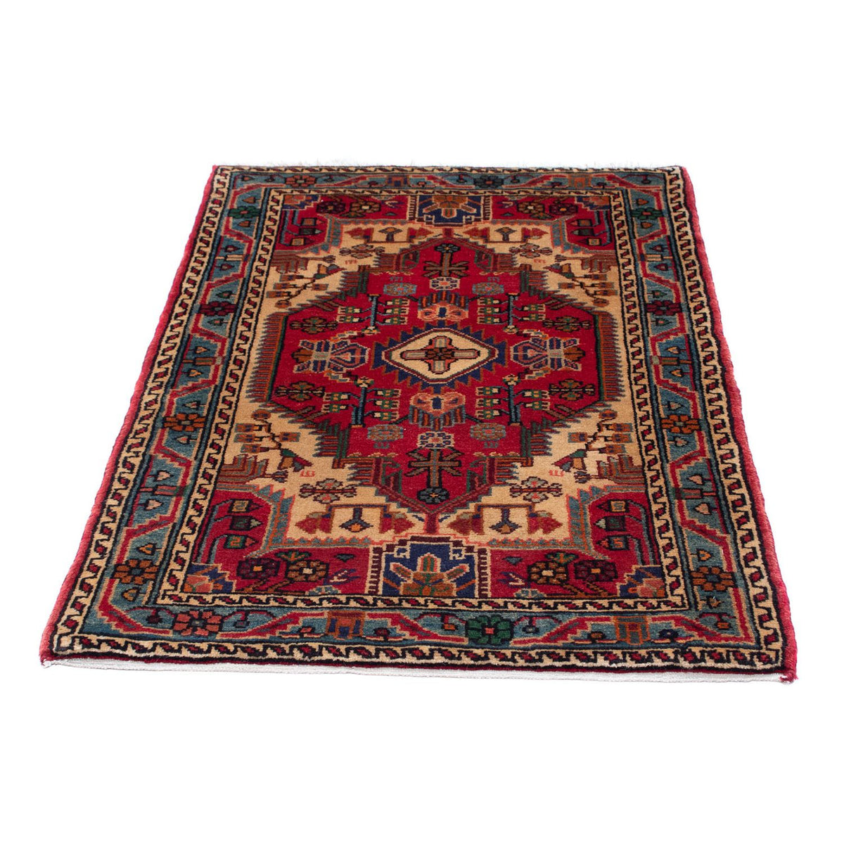 Tapis persan - Nomadic - 125 x 83 cm - rouge foncé