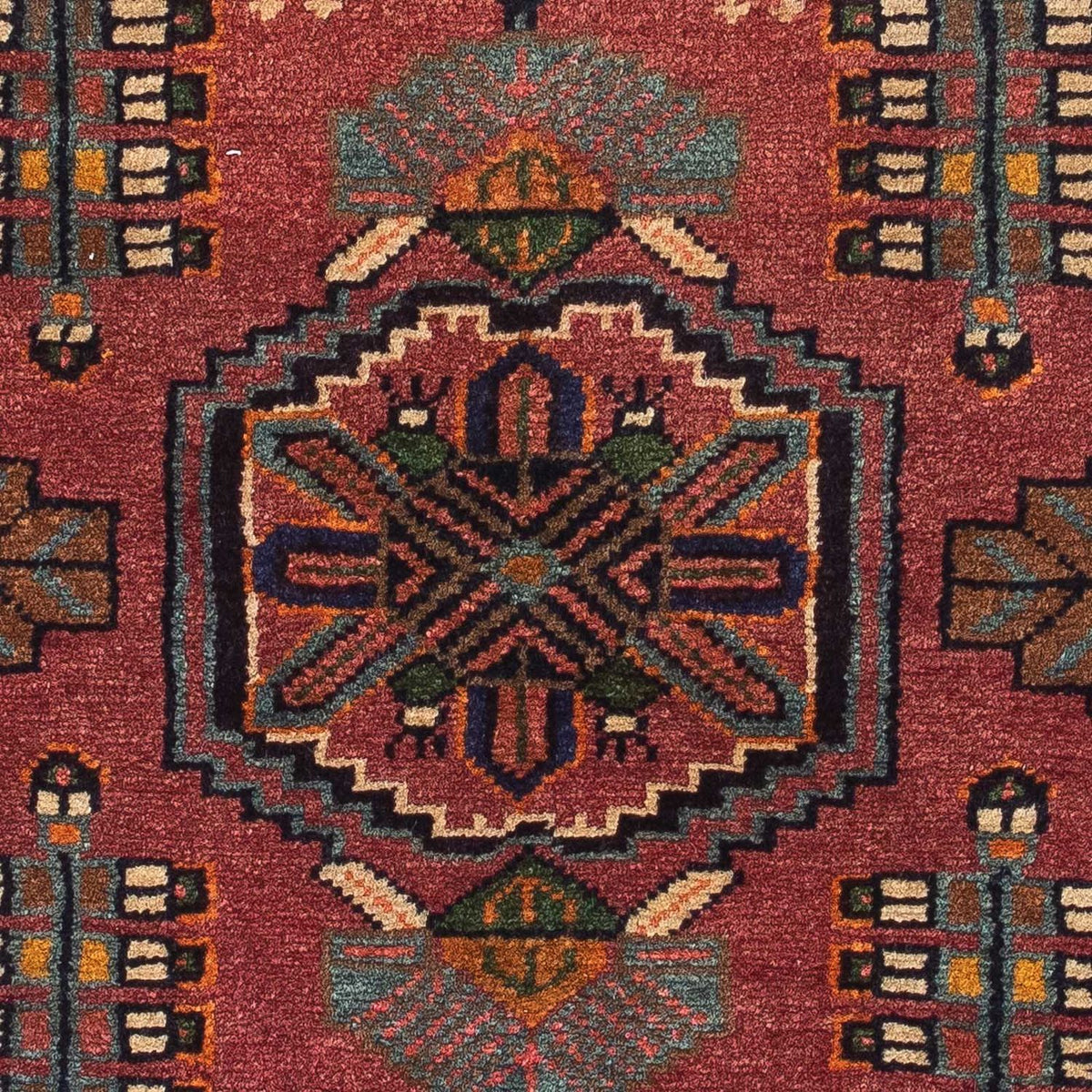 Tapis persan - Nomadic - 120 x 86 cm - rouge foncé
