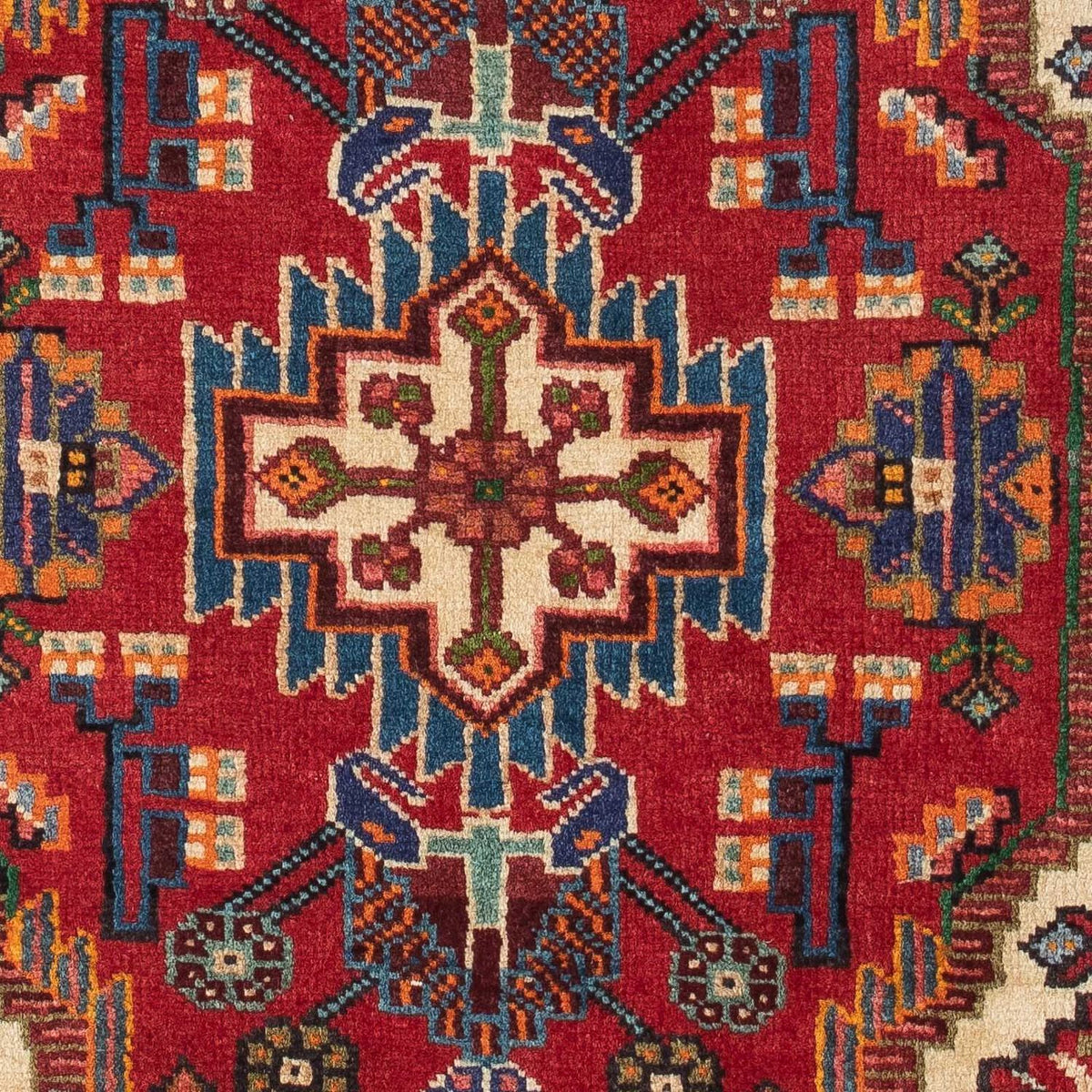 Tapis persan - Nomadic - 133 x 90 cm - rouge foncé