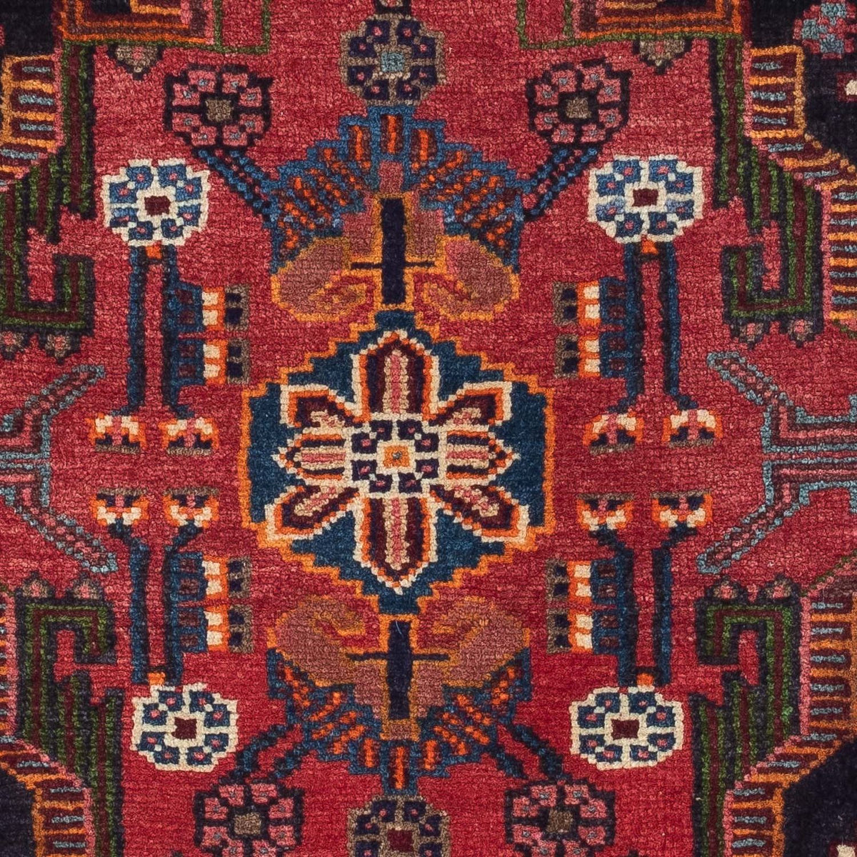 Tapis persan - Nomadic - 125 x 90 cm - rouge foncé