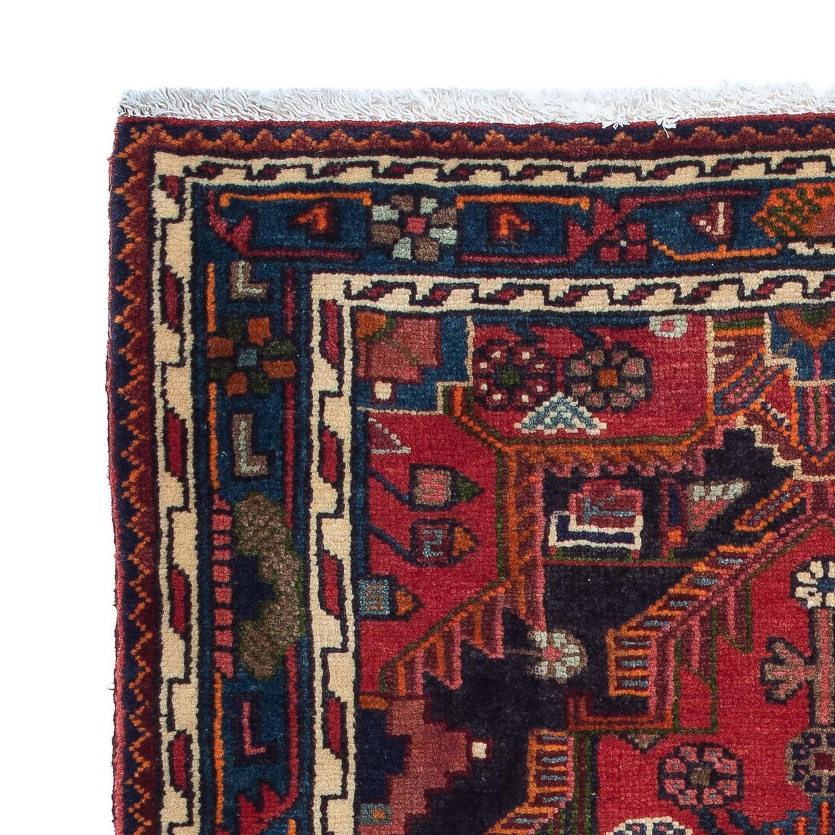 Tapis persan - Nomadic - 125 x 90 cm - rouge foncé