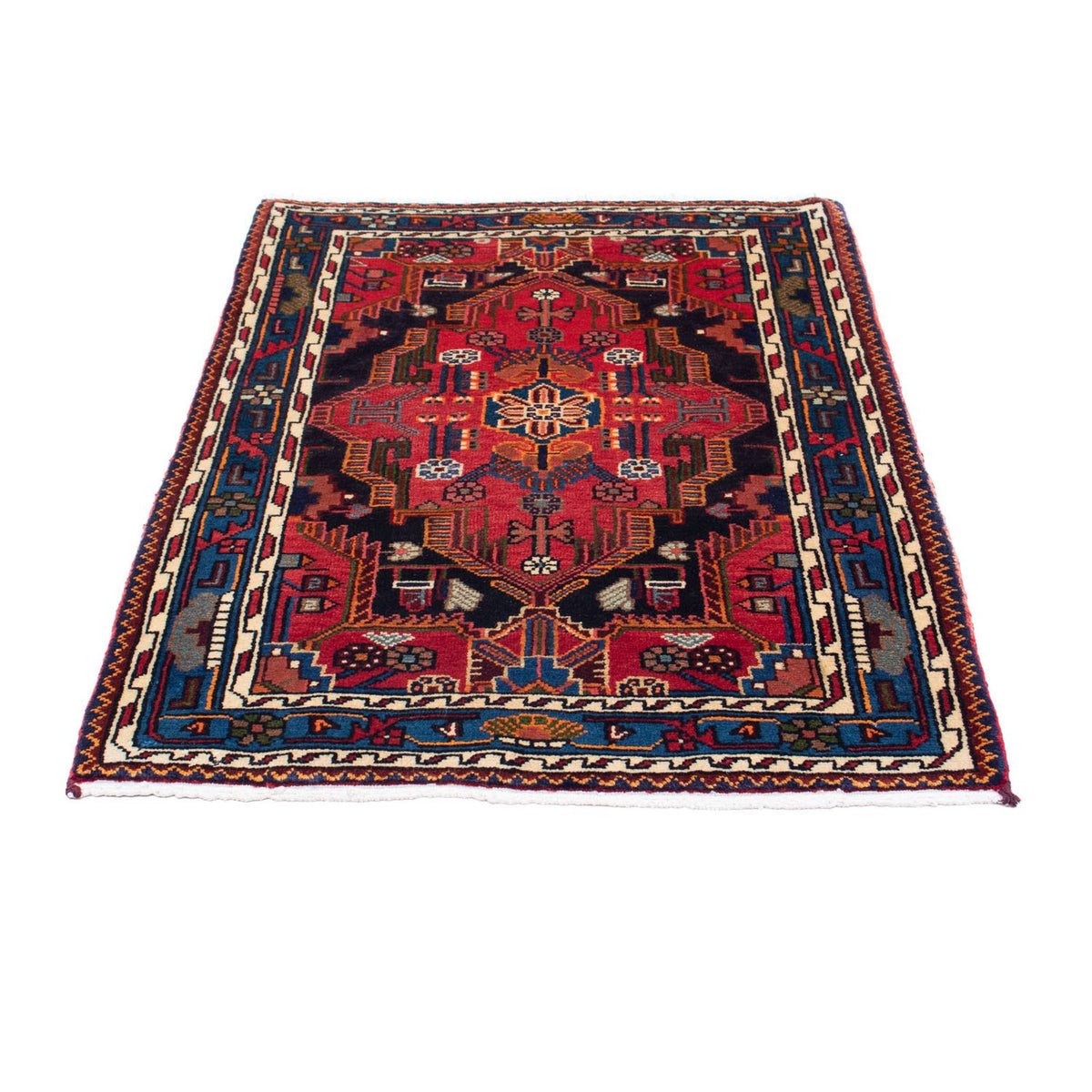 Tapis persan - Nomadic - 125 x 90 cm - rouge foncé