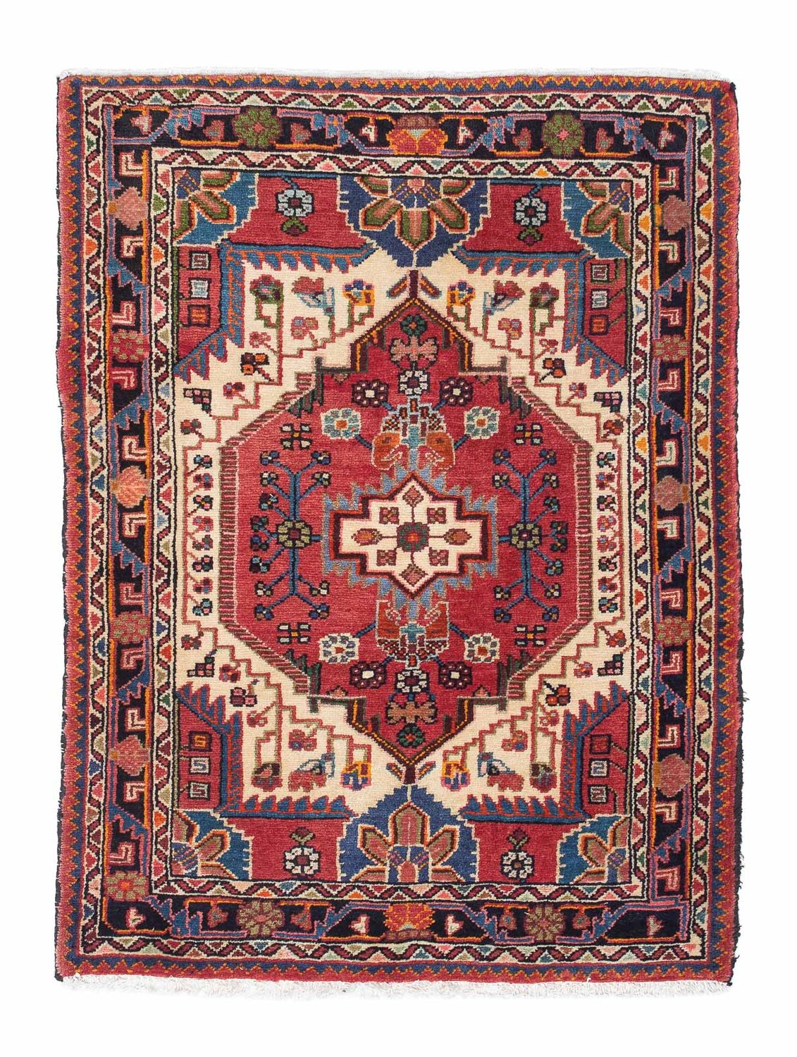 Tapis persan - Nomadic - 122 x 90 cm - rouge