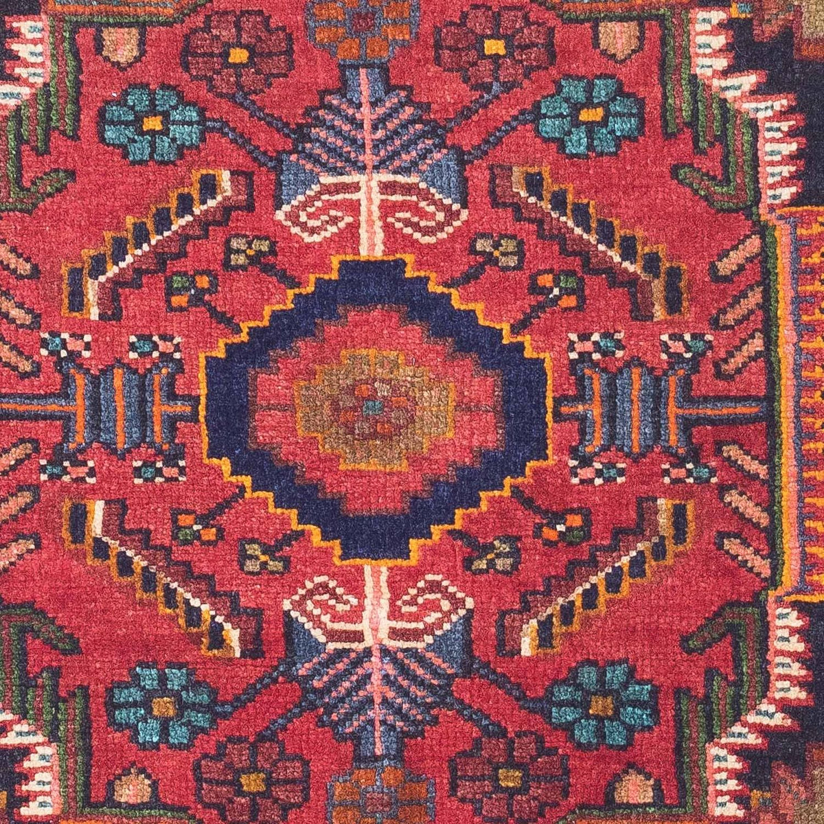 Tapis persan - Nomadic - 127 x 86 cm - rouge