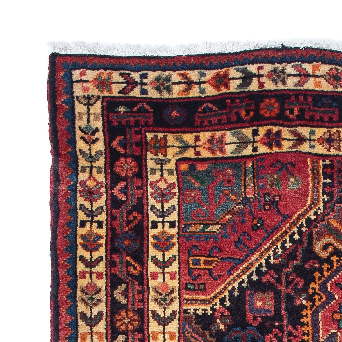 Tapis persan - Nomadic - 138 x 88 cm - rouge foncé