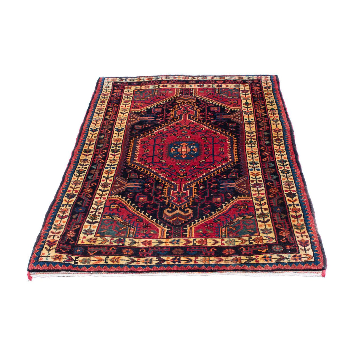 Tapis persan - Nomadic - 138 x 88 cm - rouge foncé