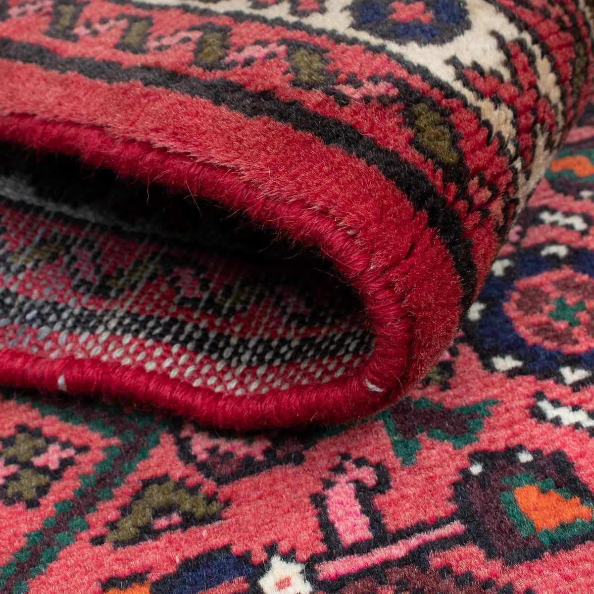 Tapis de couloir Tapis persan - Nomadic - 195 x 74 cm - rouge foncé