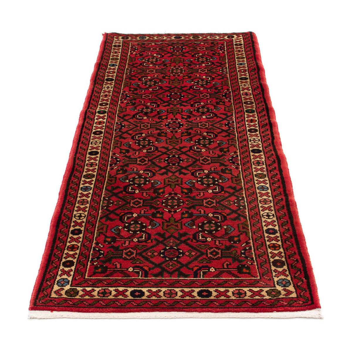 Tapis de couloir Tapis persan - Nomadic - 195 x 74 cm - rouge foncé