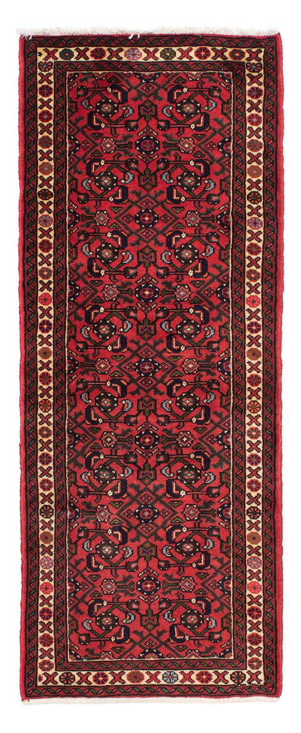 Tapis de couloir Tapis persan - Nomadic - 195 x 75 cm - rouge foncé