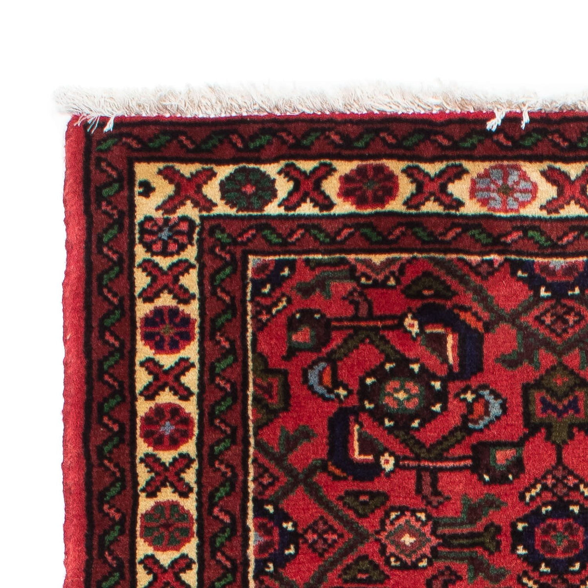 Tapis de couloir Tapis persan - Nomadic - 195 x 75 cm - rouge foncé
