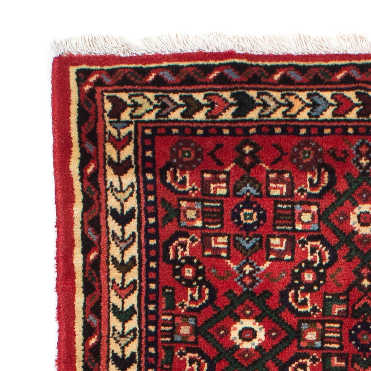 Tapis de couloir Tapis persan - Nomadic - 210 x 76 cm - rouge foncé