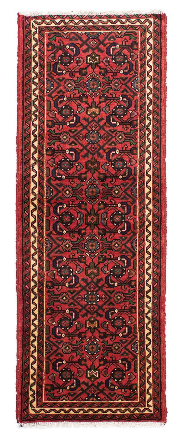 Tapis de couloir Tapis persan - Nomadic - 195 x 68 cm - rouge foncé