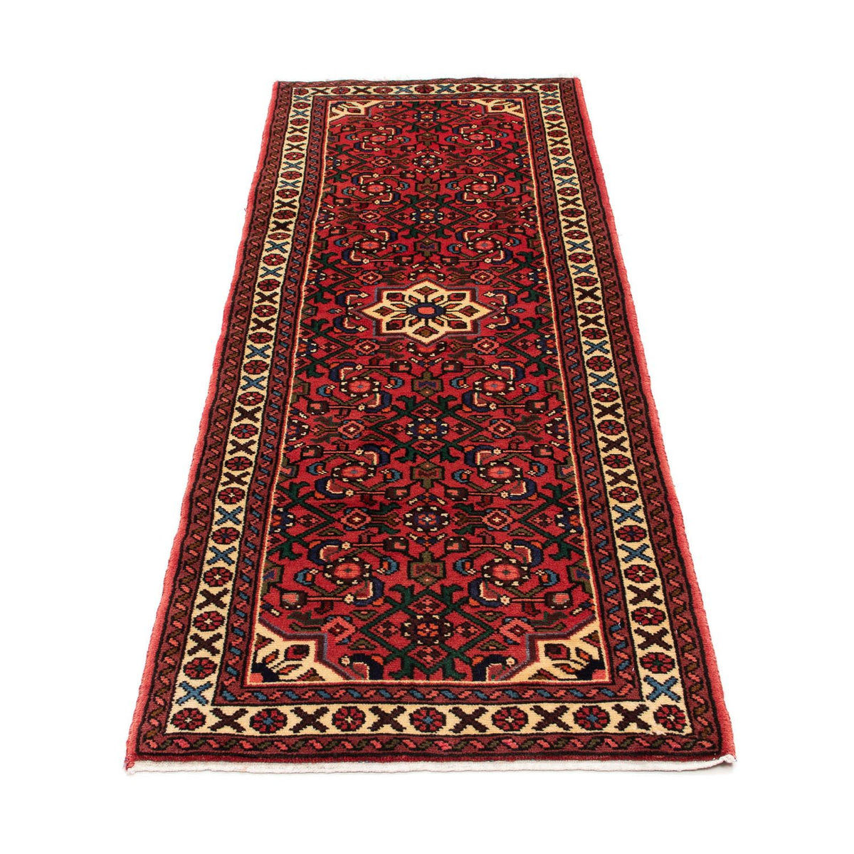 Tapis de couloir Tapis persan - Nomadic - 203 x 70 cm - rouge foncé