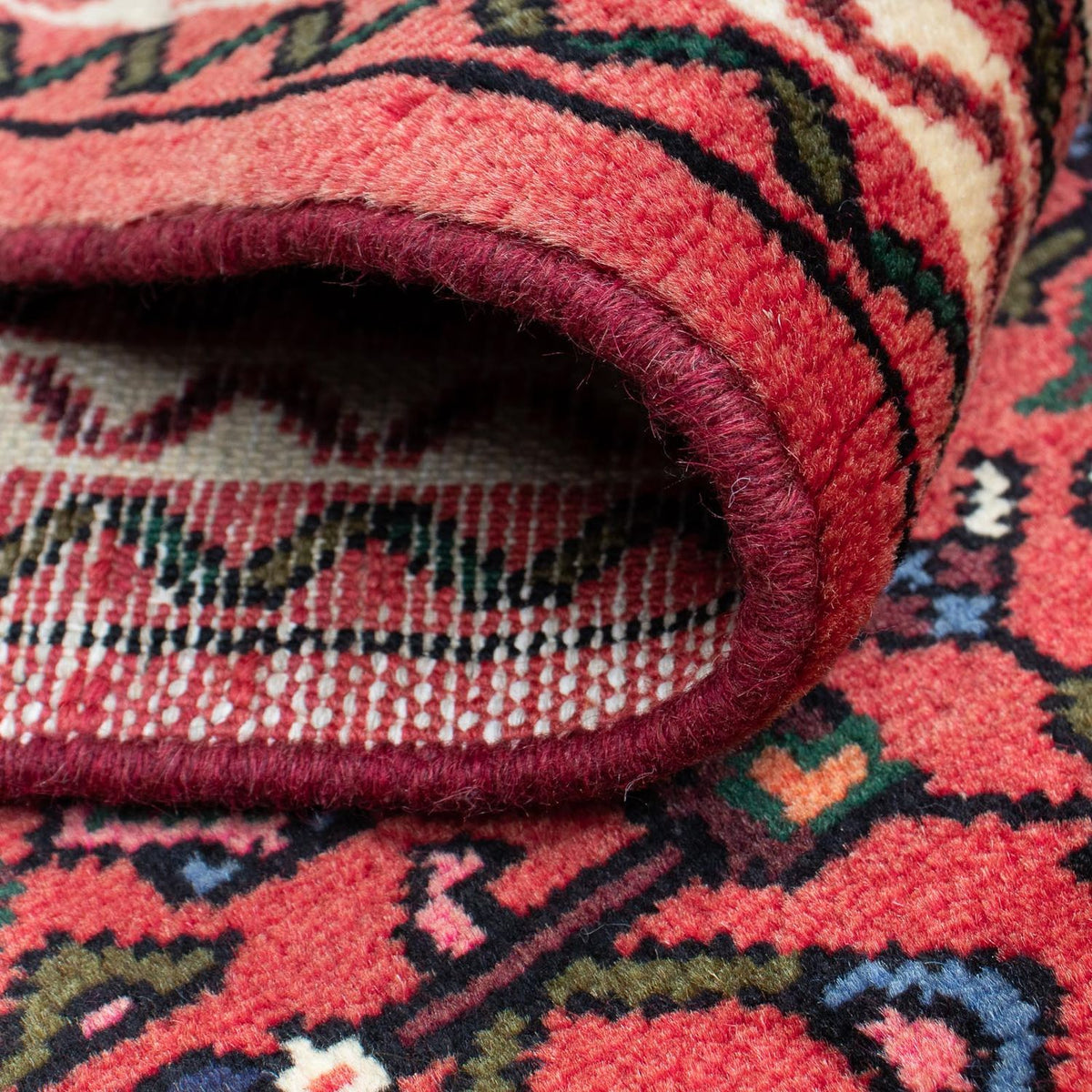 Tapis de couloir Tapis persan - Nomadic - 193 x 70 cm - rouge foncé