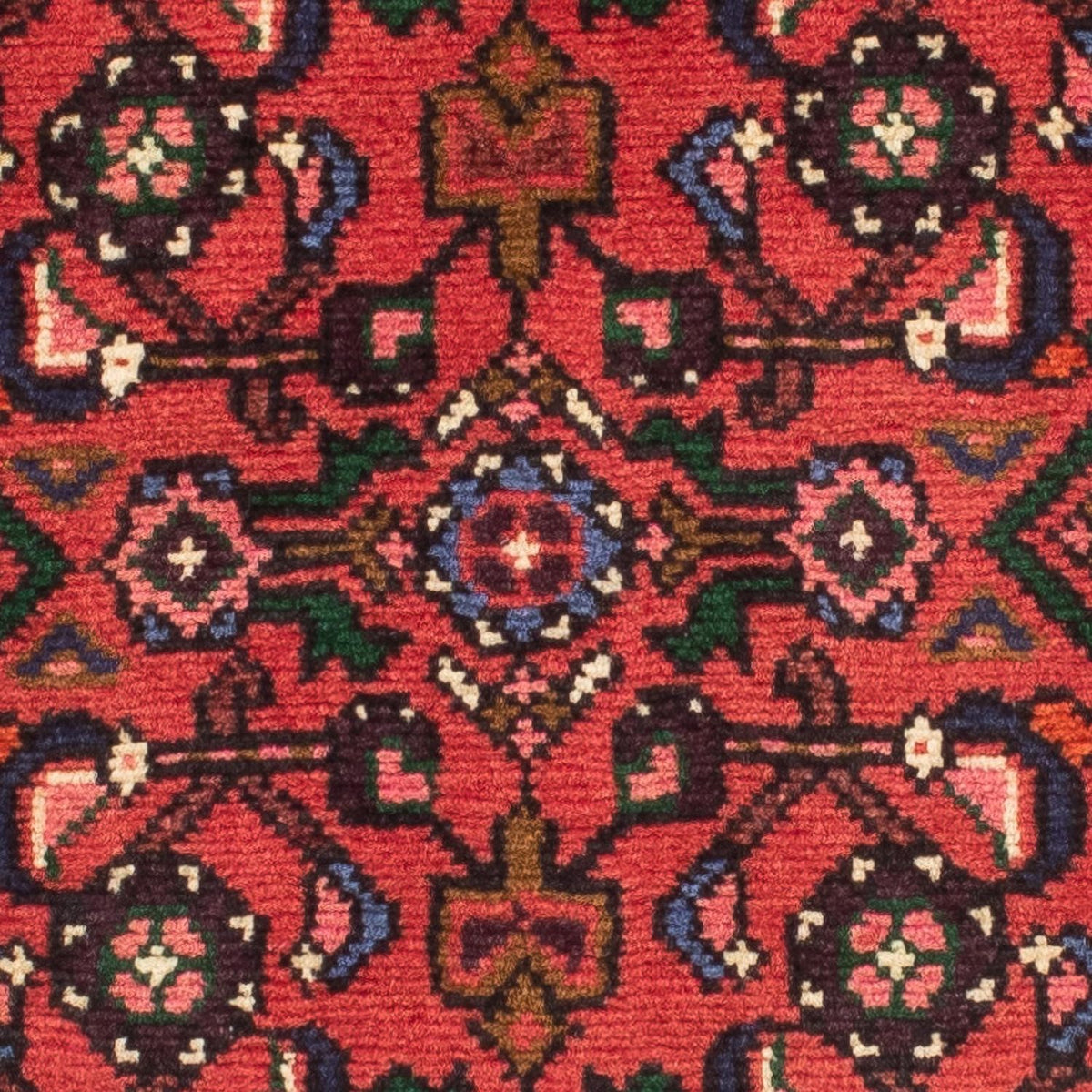 Tapis de couloir Tapis persan - Nomadic - 195 x 68 cm - rouge foncé