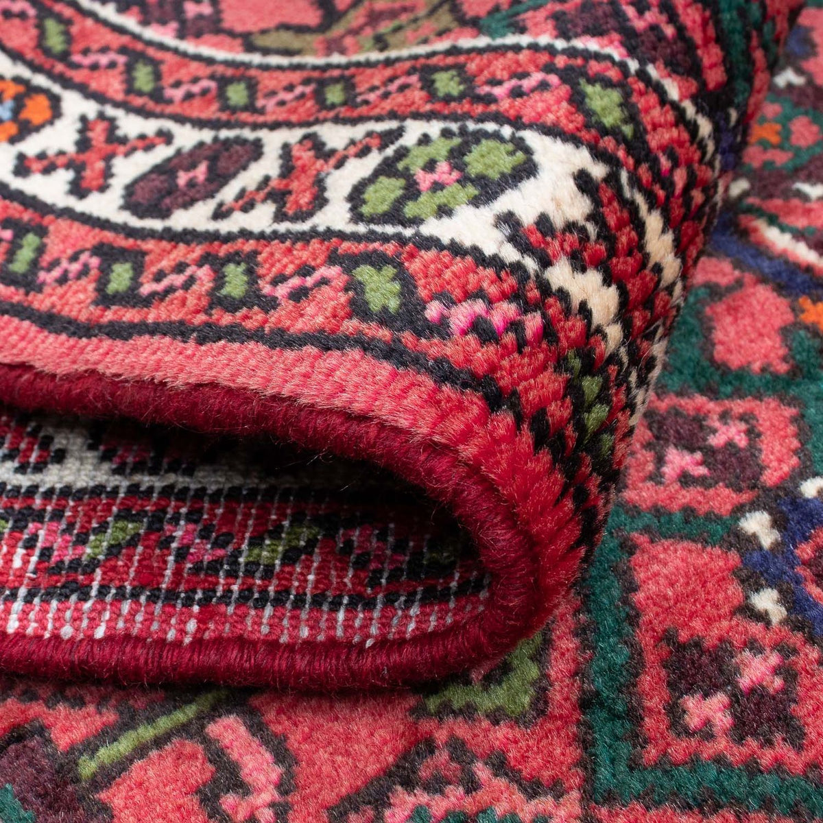 Tapis de couloir Tapis persan - Nomadic - 198 x 75 cm - rouge foncé