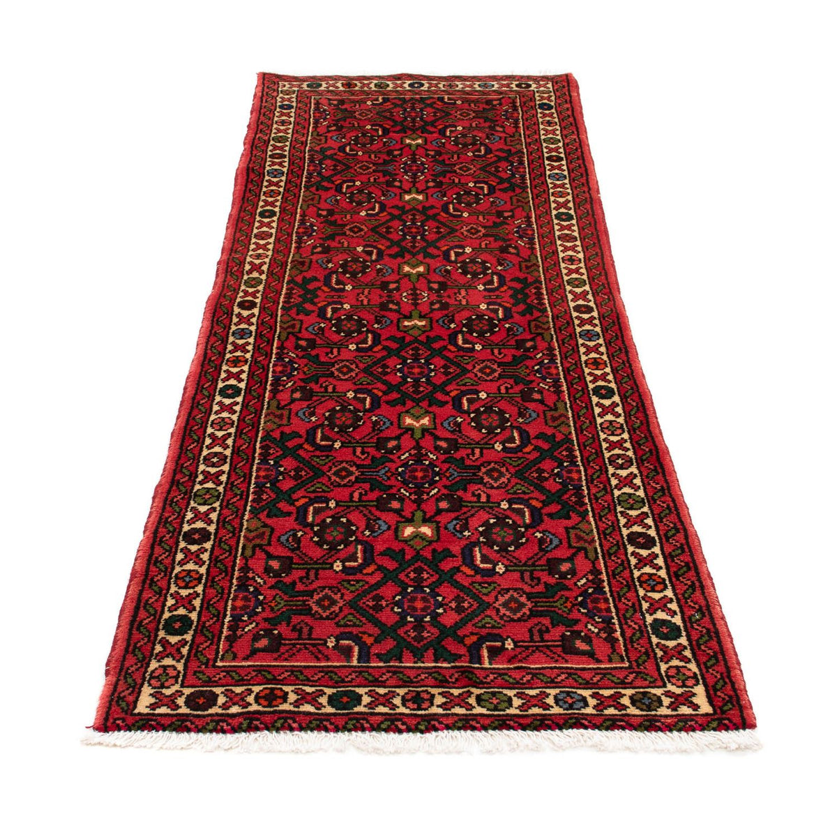 Tapis de couloir Tapis persan - Nomadic - 198 x 75 cm - rouge foncé