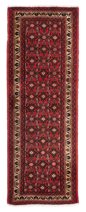 Tapis de couloir Tapis persan - Nomadic - 196 x 70 cm - rouge foncé