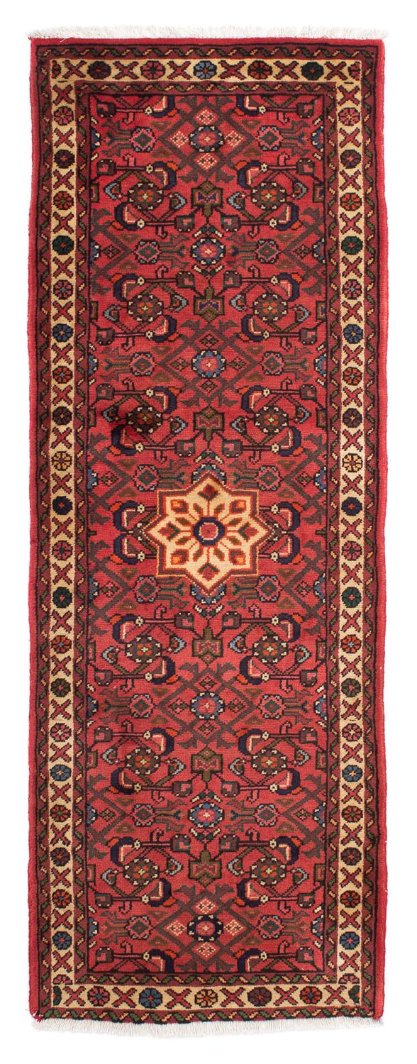 Tapis de couloir Tapis persan - Nomadic - 210 x 73 cm - rouge foncé